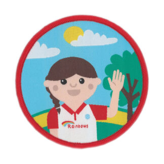Rainbow Olivia badge - woven