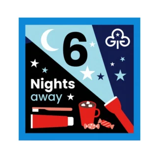 Nights away woven badge - 6 nights
