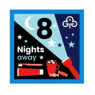 Nights away woven badge - 8 nights