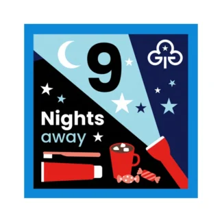 Nights away woven badge - 9 nights