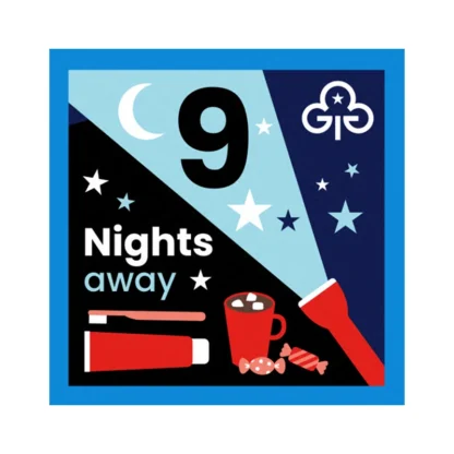 Nights away woven badge - 9 nights