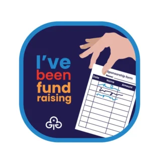 I've been fundraising woven badge