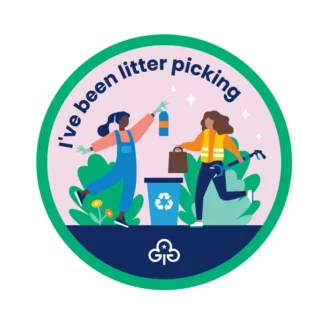 Litter picking woven badge