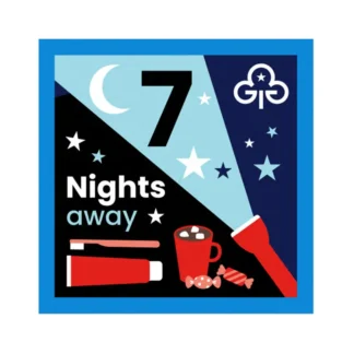 Nights away woven badge - 7 nights