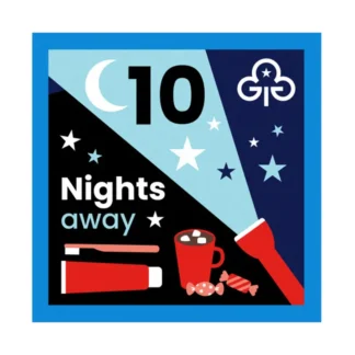 Nights away woven badge - 10 nights
