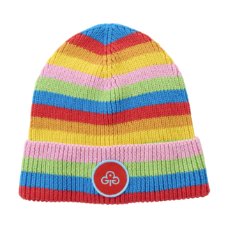 Rainbows uniform striped beanie