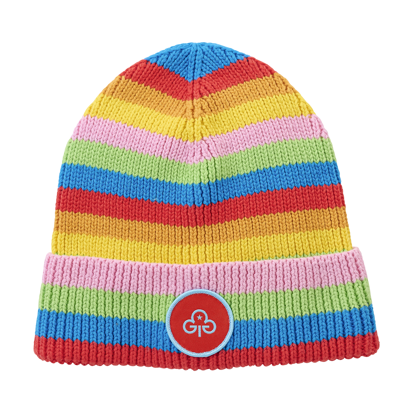 Rainbows uniform striped beanie