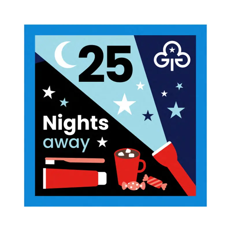 Nights away woven badge - 25 nights